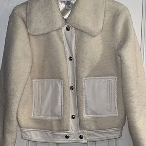 Urban Outfitters White Teddy Jacket